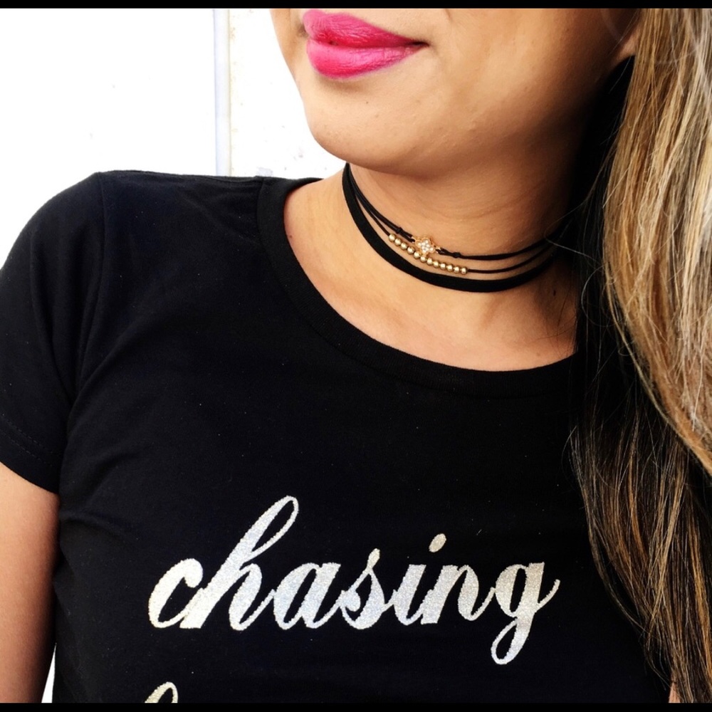 🔥Three Strand Bead Charm Choker 🔥